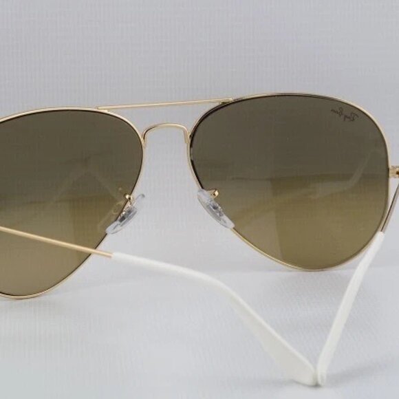 Ray-Ban Classic Aviator Sunglasses - Gold/Gradient Brown/White - Gently Used - Picture 5 of 6